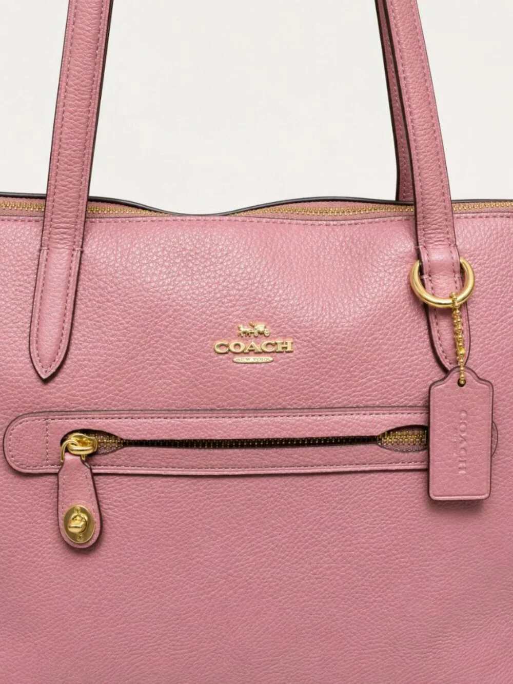 Coach Taylor Tote 38312 Vintage Mauve Pebbled Leather Bag NWOT